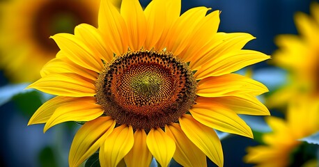Obraz premium close-up of a sunflower (Helianthus annuus),