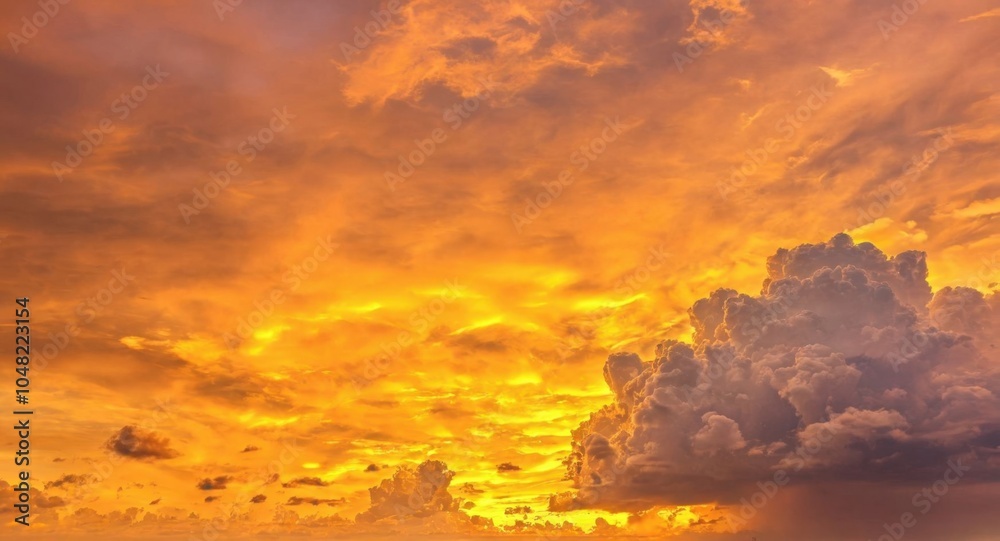 Wall mural view of a beautiful rich sky