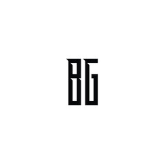 BG monogram logo design letter text name symbol monochrome logotype alphabet character simple logo