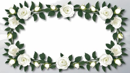 Funeral invitation card and memorial flowers.