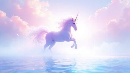 white horse on the sky