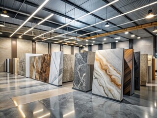 High-Resolution Marble Design Photography with Polished Concrete and Rough Floor Backgrounds
