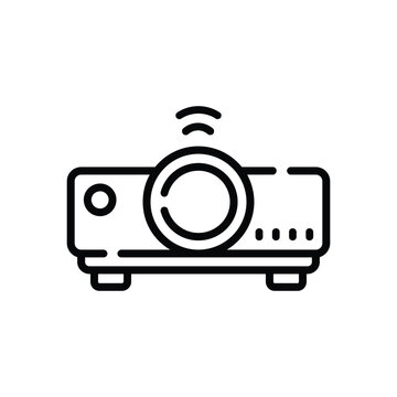 recommend clip art: lcd projector icon illustration line art style
