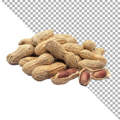 peanuts on white background