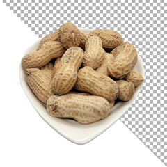 peanuts on white background