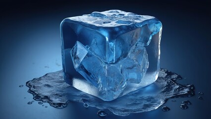 Obraz premium ice cubes on black background