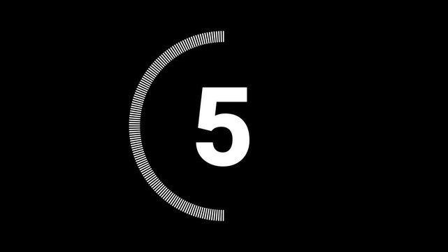Animated number countdown countdown moments numbers green screen 4k 60 fps