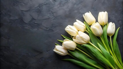 Funeral invitation card and memorial flowers.