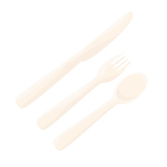 disposable cutlery - spoon, fork and knife