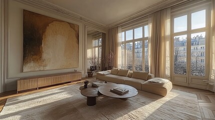 Serene Living Room with Elegant Natural Light