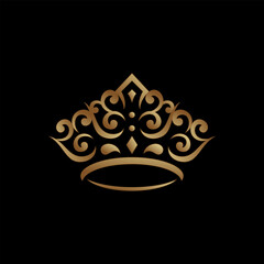Vintage Crown Logo Template Vector illustration