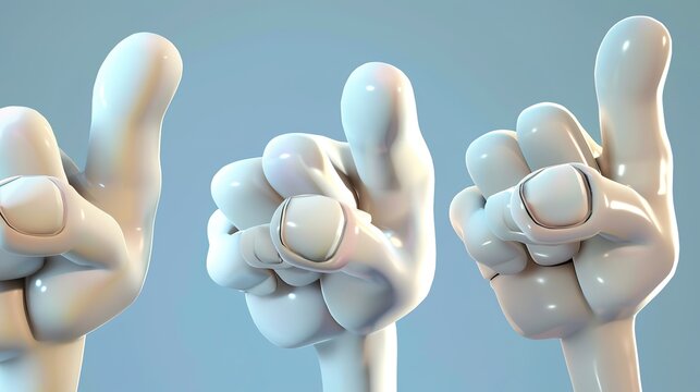 3D Cartoon Style Gesture - a fun and expressive visual. The cartoon gesture conveys playfulness and creativity in a vibrant design.