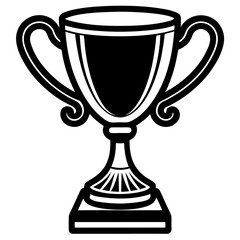 Trophy cup vector silhouette 