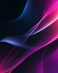 Naklejka premium Photo of abstract flowing shapes in vibrant pink and blue hues, creating a dynamic, modern background
