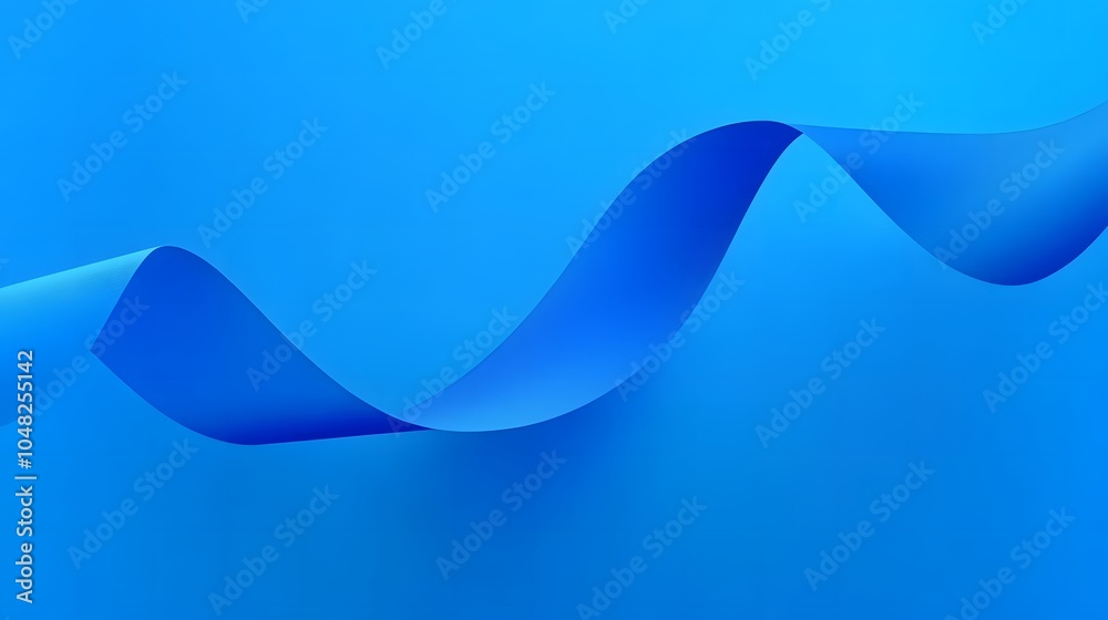 Wall mural Abstract 3d render, blue background design, modern illustration