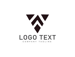 V logo with elegant luxury fashion logotype