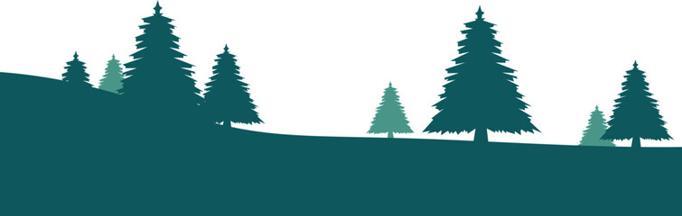 Obraz premium Forest Tree Silhouette