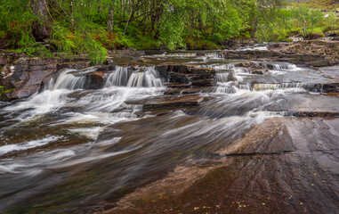 Fototapeta premium Cascade in Forest Panorama