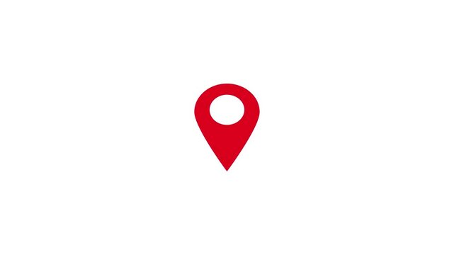 pin icon animated shahe location signal wave location 4k looping location