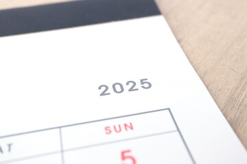 カレンダーの一部　2025年
