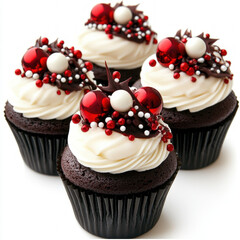 Christmas Cupcake Isolated