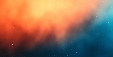 Naklejka premium Hyber realistic photo of Dark grainy gradient background orange white blue teal blurred noise texture header poster banner landing page backdrop design , copy space for text,