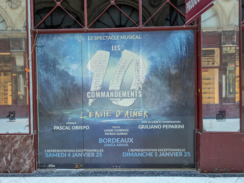 France, Bordeaux, 05 October 2024 : Musical Les Dix Commandements Shows January 2025 in Bordeaux