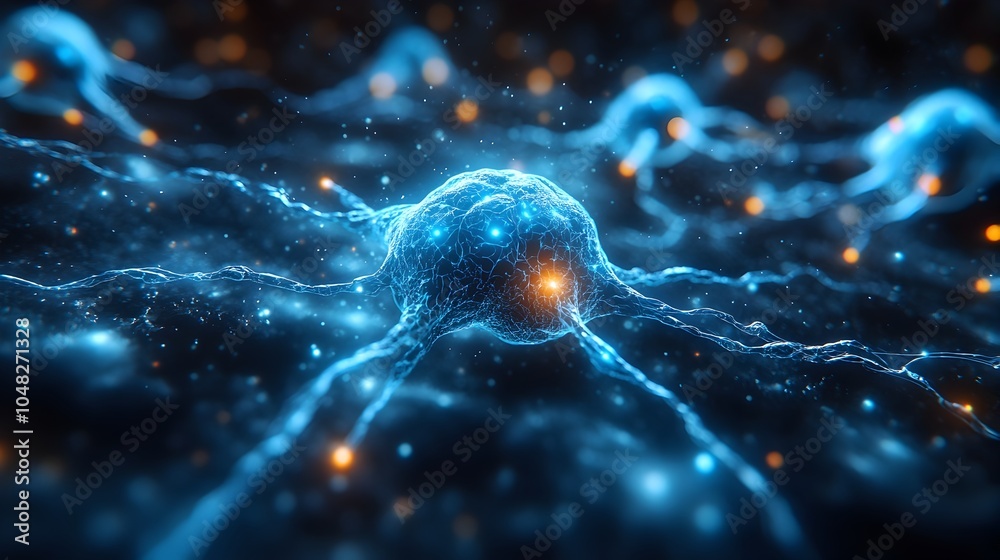 Leinwandbilder ai-enabled cybernetic control over humanity's future:a conceptual of the technological convergence b