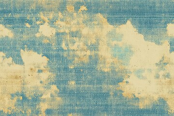 Fototapeta premium Seamless retro sky pattern on old paper , isolated on white background, , copy space for text,