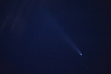 comet C/2023 A3 Tsuchinshan Atlas on the starry nightsky © Marcel