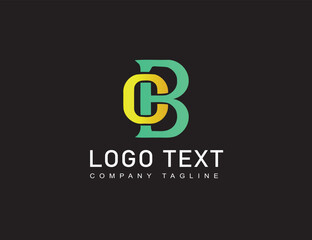 C B logo design vector icon