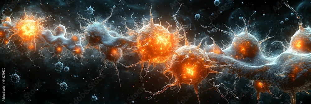 Aufkleber cosmic explosion:a radiant interstellar nebula ablaze with energy and light,illuminating the breatht
