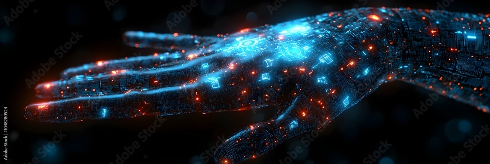 Fototapete Cutting-edge intelligence and advanced algorithms revolutionizing the communication industry with innovative digital solutions,increased efficiency.