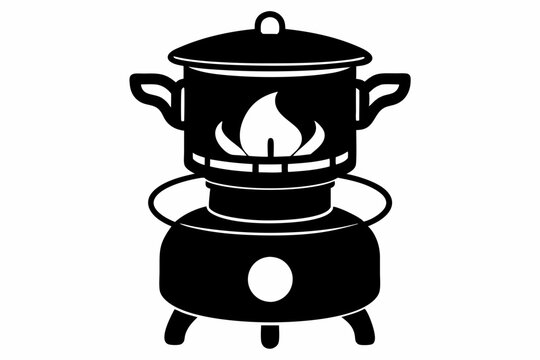 recommend clip art: camping stove silhouette vector icon