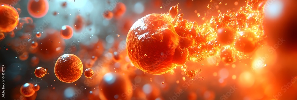 Aufkleber Dramatic and chaotic explosion of intense fiery energy and power bursting forth with destructive force,filling the frame with a firestorm of combustion and incandescence.