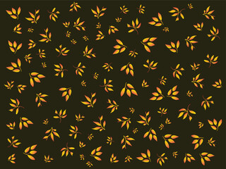 seamless small leaf pattern with vector illustration