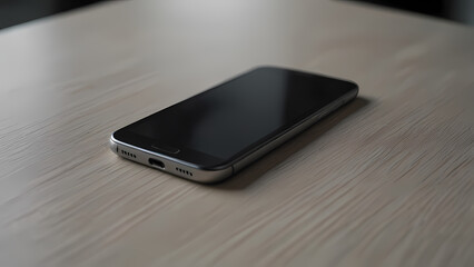 Smartphone With Black Screen on Table