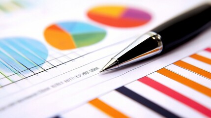 Colorful Charts and Graphs with Writing Instrument