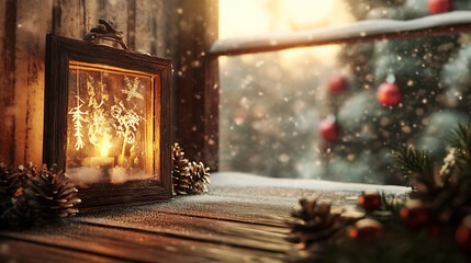 Obraz premium Winter lantern glow