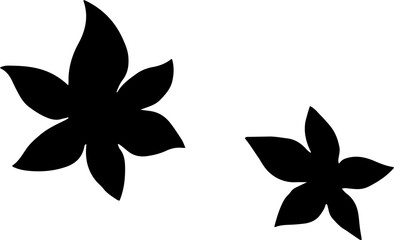 Blooming Lily flowers Silhouette Vector illustration icon set.