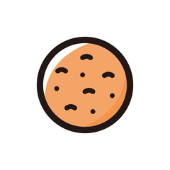 Fototapeta premium Senbei outline icon for graphic design, apps and websites