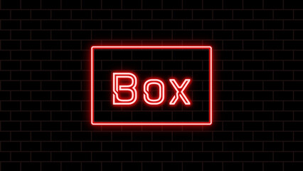 Box のネオン文字