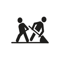 Vector Men Working Icon on white background