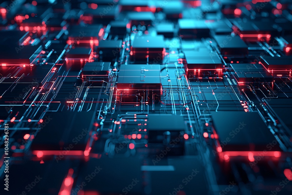 Poster abstract 3d grid representing a website s architecture, backend development visualization, digital i