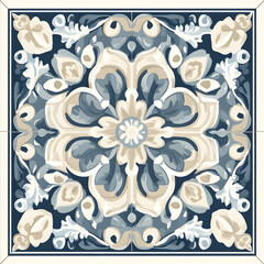 Geometric and Organic Doodle Tile and Carpet Designs with White Borders | Hand-drawn, Abstract, Floral, and Symmetrical Patterns in Soft Pastel and Earth Tones