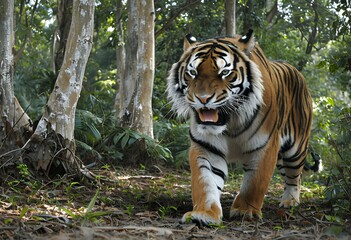 AI-generated images, Create beautiful tiger in forest