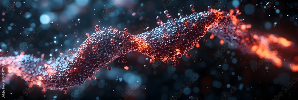 Leinwandbilder Mesmerizing explosion of cosmic energy and atomic particles in a digital realm,creating a captivating and otherworldly visual experience. This digital artwork showcases the dynamic,fluid.