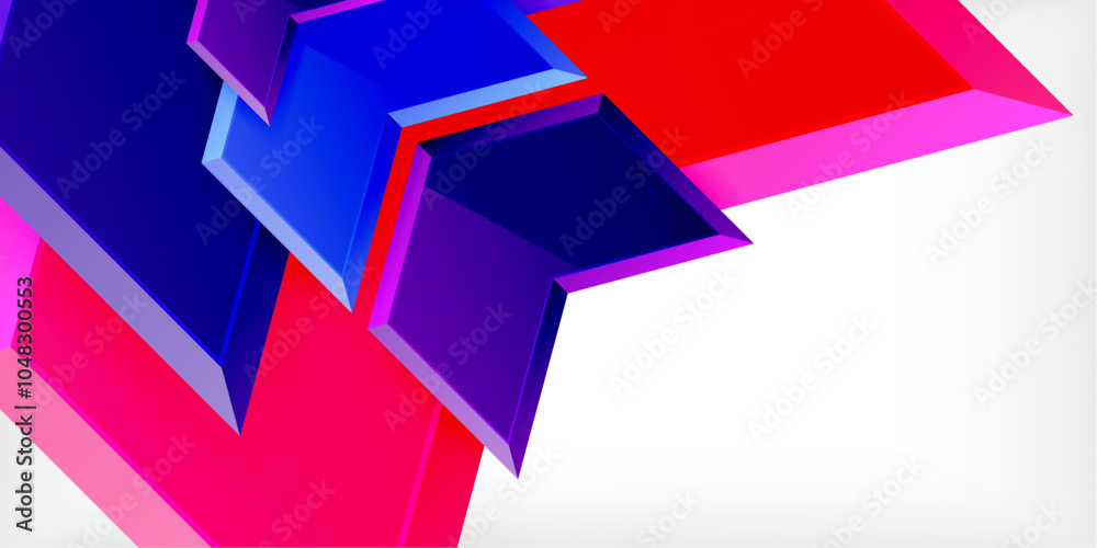 Aufkleber vector 3d arrow techno design template