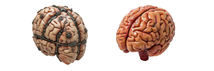 Detailed anatomical model of a human brain
on a transparent background