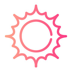 sun Line Gradient Icon